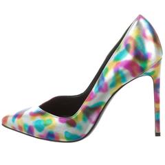 Saint Laurent New Rainbow Leather Evening Heels Pumps Shoes in Box