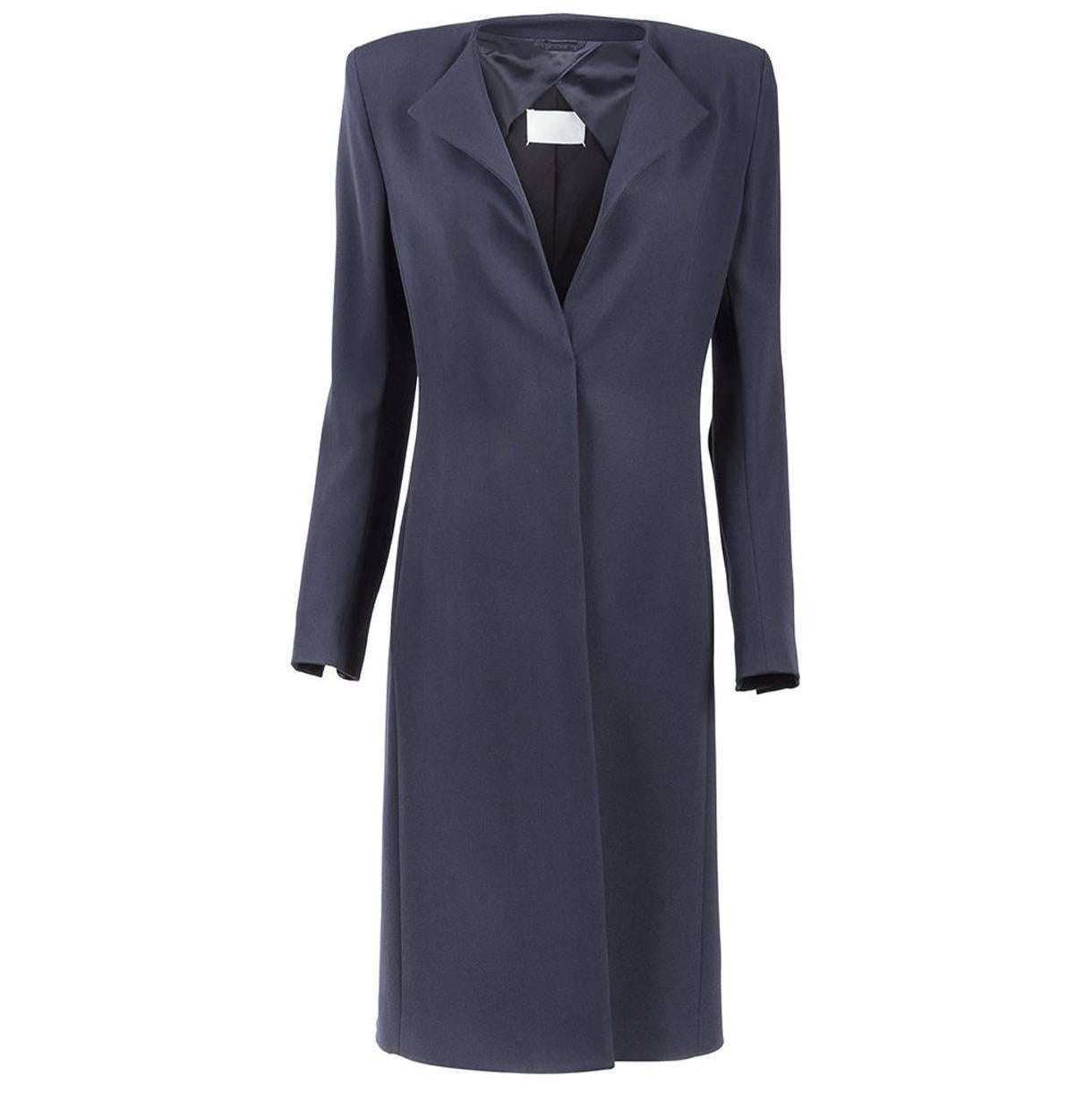 Maison Martin Margiela Collection Minimal Coat in Navy