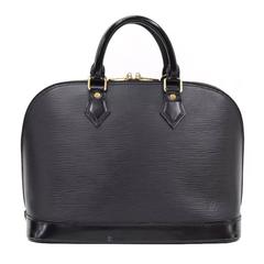 Louis Vuitton Alma Black Epi Leather Hand Bag