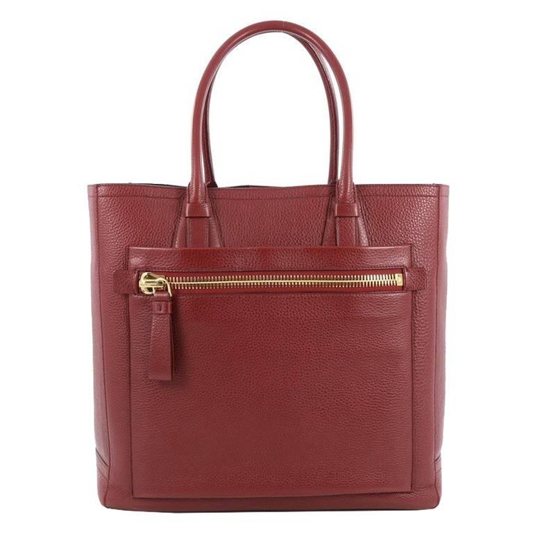 Tom Ford Summer Tote Pebbled Leather Large