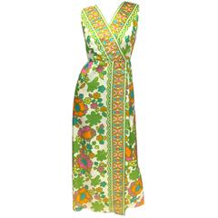 1960s Fantastic Mod Floral Panel Dress 6