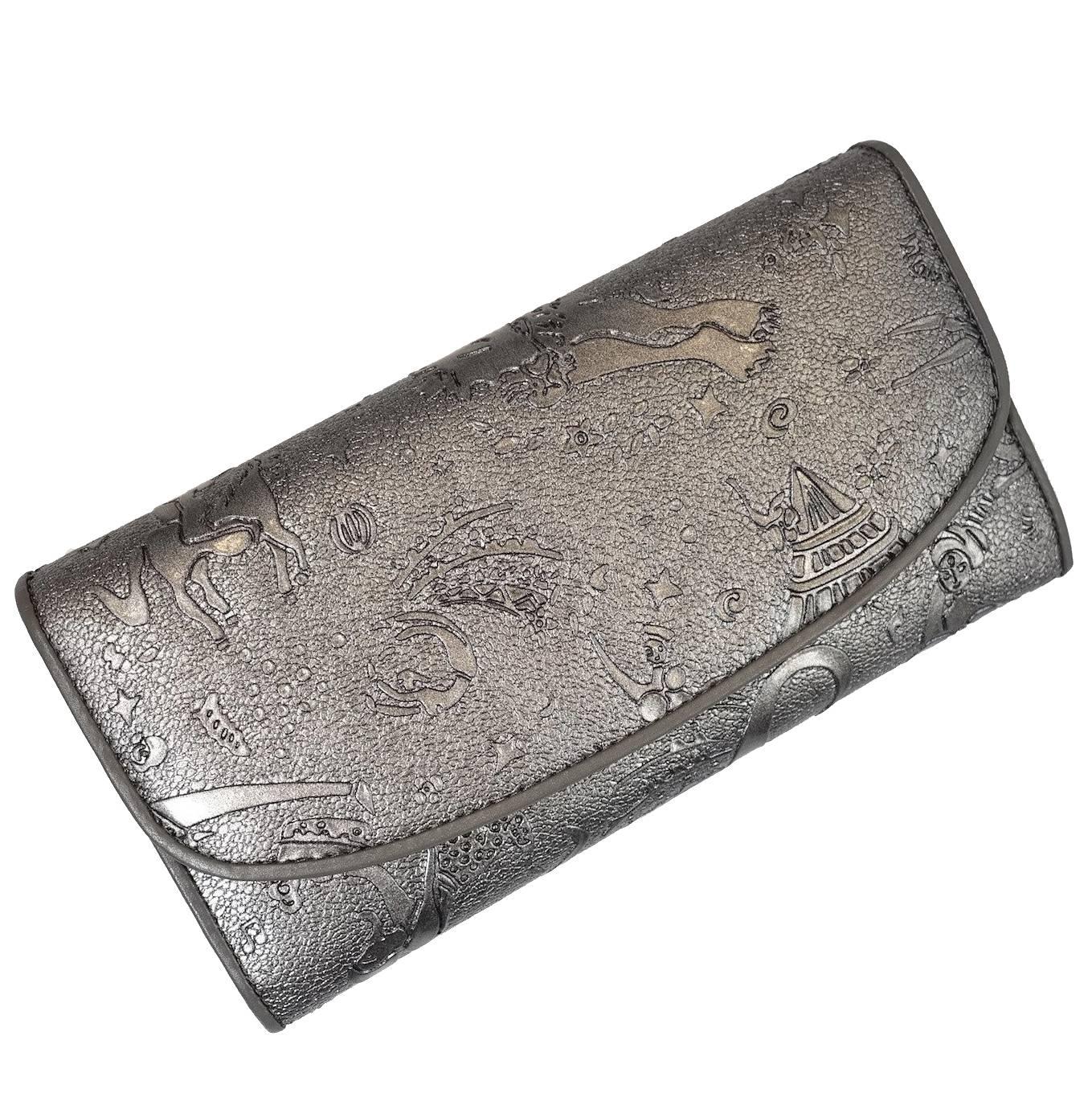 Piero Guidi Silver Magic Circus Wallet For Sale