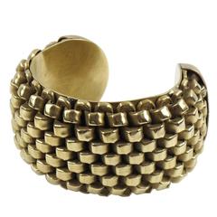 Rare Line Vautrin Gilt Cuff Bracelet, France circa 1950s 4