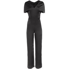 1990's Jean Paul Gaultier Black Satin Jumpsuit 10