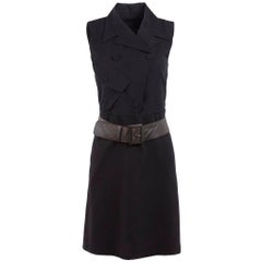 Vintage 1990's Jean Paul Gaultier Belted Sleeveless Trench Style Dress