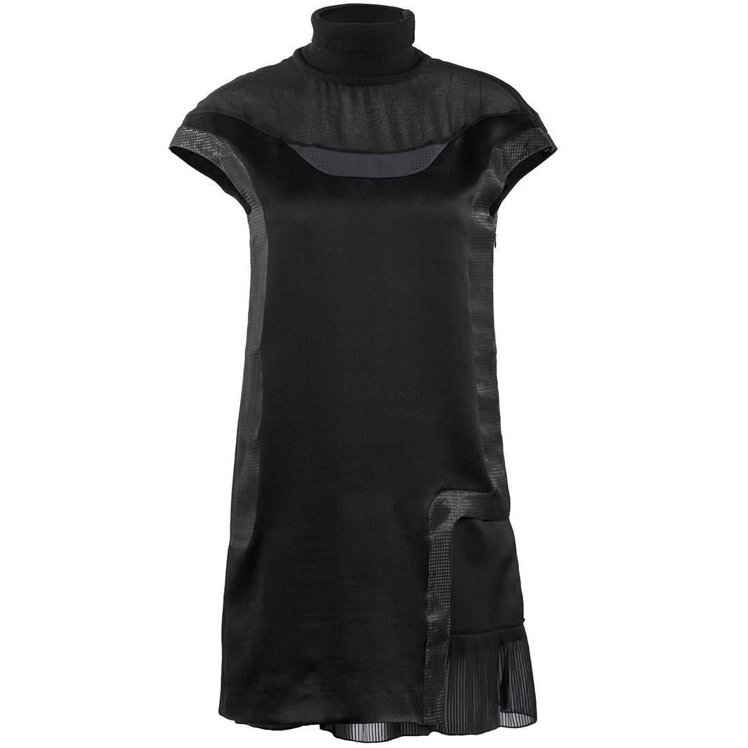 2008 Undercover Black Silk High Neck Dress For Sale
