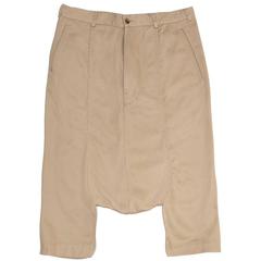 Comme des Garçons Khaki Cotton Dropped Crotch Pants 5