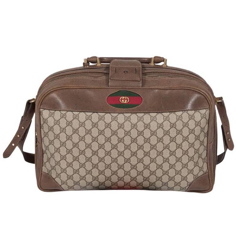 Gucci Carry On Overnight Bag with Shoulder Strap 
