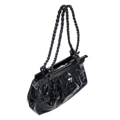 Navy Blue Suarez Alligator Shoulder Bag