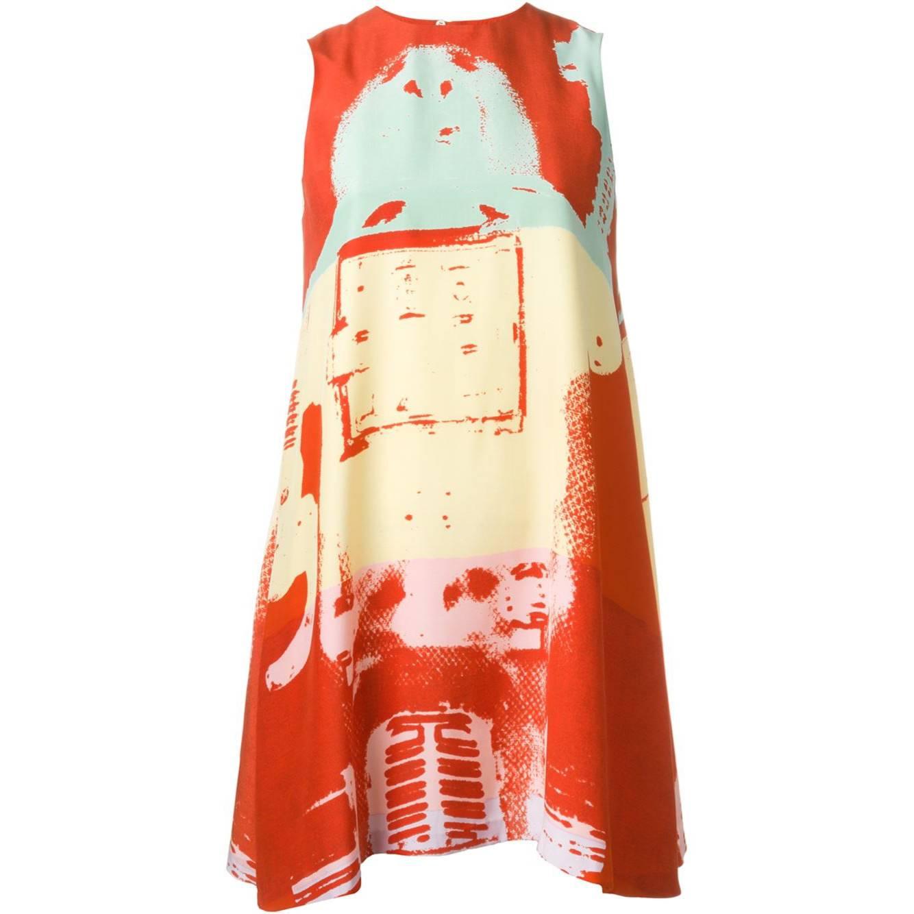 90's STEPHEN SPROUSE Andy Warhol graphic print dress For Sale