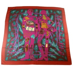 Hermès Monsieur & Madame by Bali Barret & Robert Dallet Shawl Cashmere GM / NEW