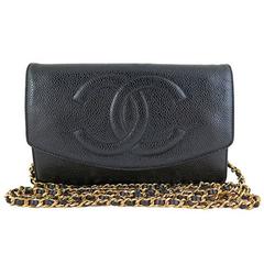 Chanel Woc Black Caviar Wallet On Chain 3way Crossbody Bag 9