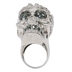 Silver Alexander McQueen Skull Cocktail Ring