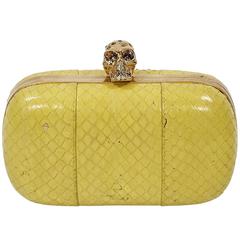 Yellow Alexander McQueen Box Clutch