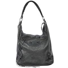 Grey Balenciaga Moto Shoulder Bag 5