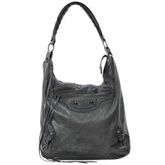 Grey Balenciaga Moto Shoulder Bag