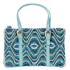 Blue Fendi Guinness Beaded Mini Bag