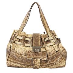 Beige Jimmy Choo Snakeskin Ramona Bag