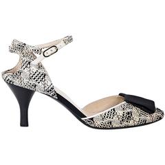 Tan & Black Chanel Boucle Kitten Heel 8