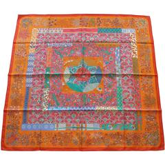 Hermès Pique et Fleuri de Provence 90 scarf silk twill / Brand New