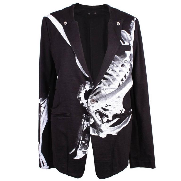 jacket with skeleton print
