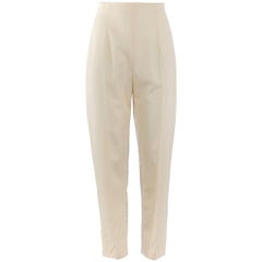 Pantalones Tapered Crema John Galliano Made in England de los años 80