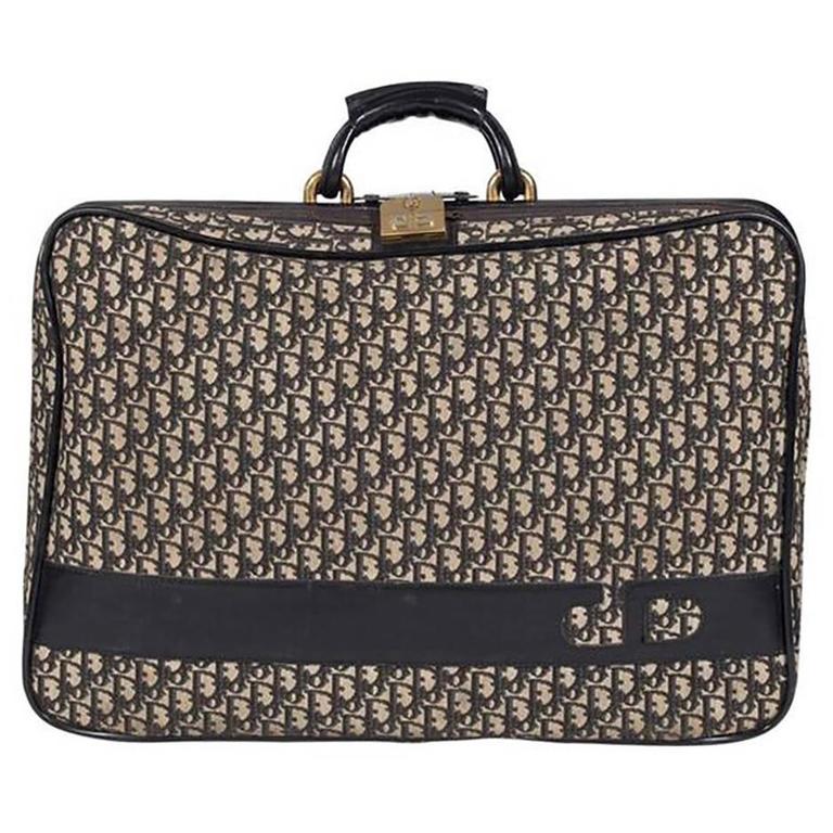 Christian Dior Suitcase with 1970's Logo at 1stDibs