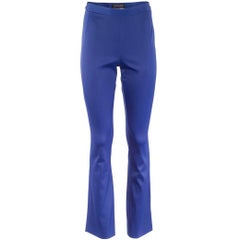 Matsuda - Pantalon évasé à taille haute bleu cobalt, années 1980