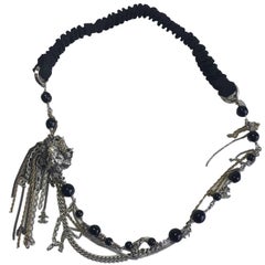 CHANEL 'Paris-Venice' Multi-Chain Silver and Gold Metal Headband
