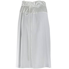 Maison Martin Margiela Blank Label Drawstring Silk Skirt