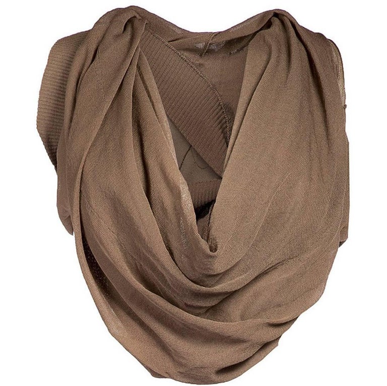 Rare Vintage Maison Martin Margiela Artisanal Taupe Twisted Top at 