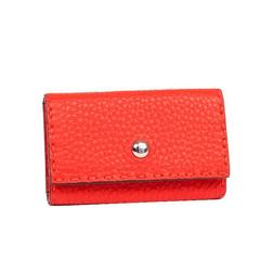FENDI Keyring in Grained Red Leather