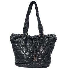 Black Chanel Quilted Leather Shoulder Bag