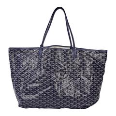 Navy Blue Goyard St. Louis PM Tote Bag 2