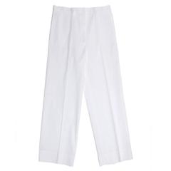 Jil Sander White Cotton Cropped Pants