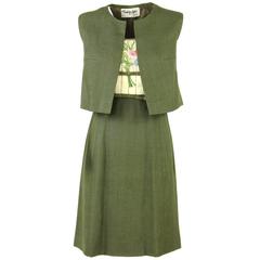 1960s La Duchesse de Paris Floral Dress