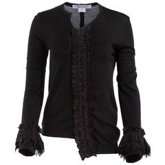 Comme des Garçons Black Sequin Embellished Long Sleeve Top 10