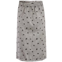 Vintage Comme des Garçons 20th Century Embroidered Plaid Skirt