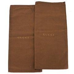 Gucci Brown Canvas Set of Two Travel Shoe Dust Bags at 1stDibs