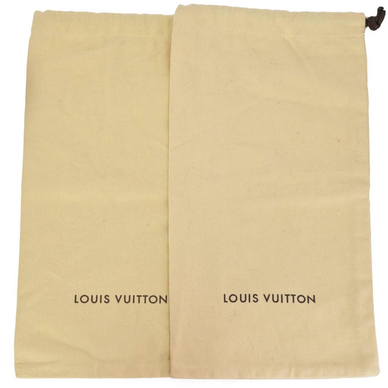 Louis Vuitton Nude Canvas Set of Two Shoe Dust Bags