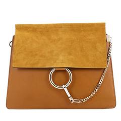 Chloe Faye Shoulder Bag Leather and Suede Medium 8