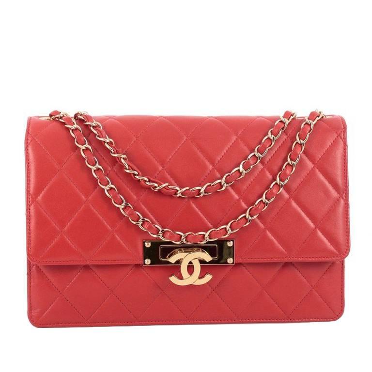 Chanel Golden Class Flap Bag Quilted Lambskin Large