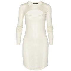 Isabel Marant Ivory Silk Sali Long Sleeve Cut Out Dress sz M 9