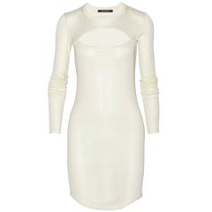 Isabel Marant Ivory Silk Sali Long Sleeve Cut Out Dress sz M