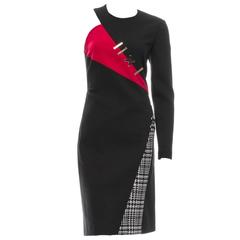 New Versace One Shoulder Color-Block Cocktail Metal Detail Dress It. 38,40,42. 8