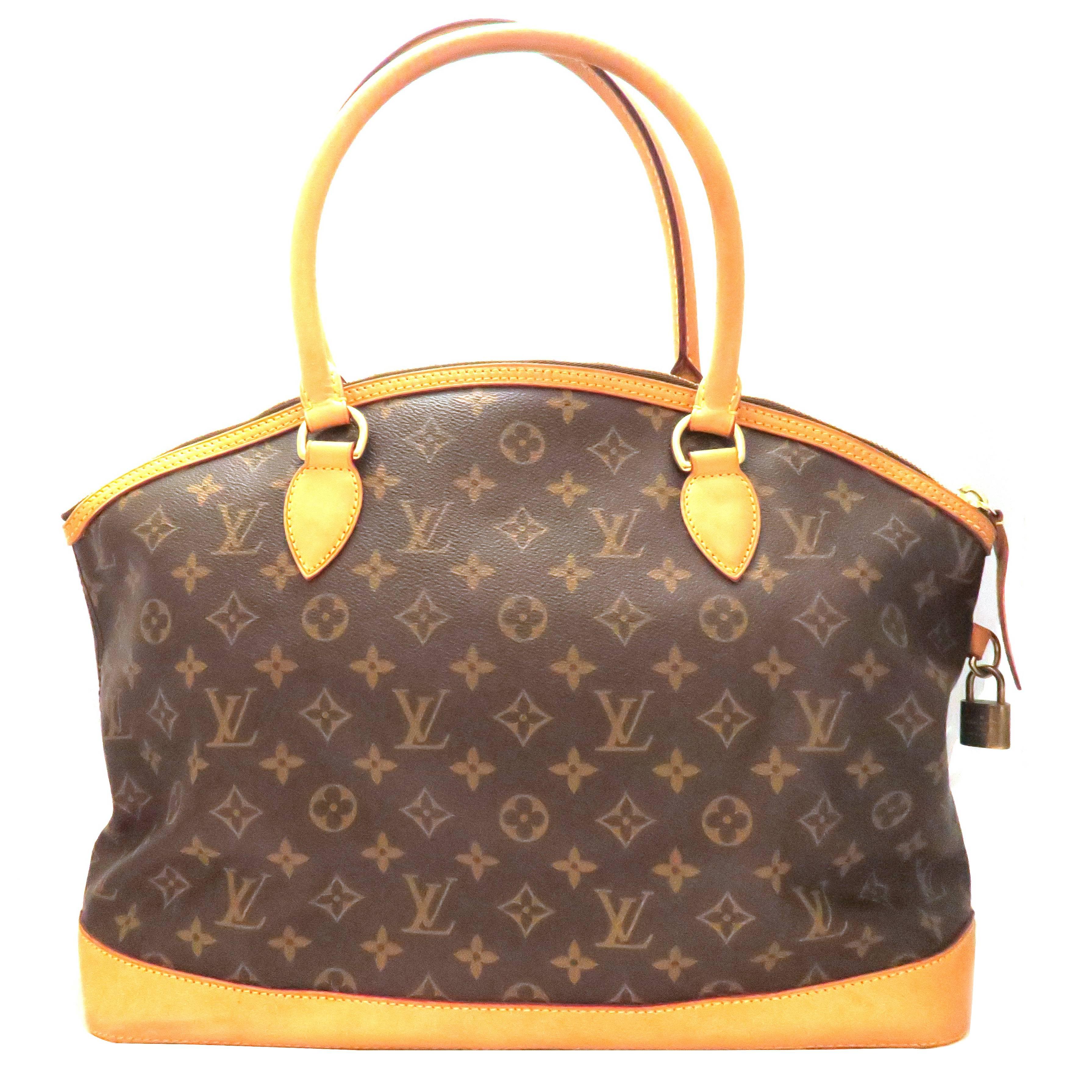 Louis Vuitton Lockit Horizontal Brown Monogram Canvas Tote Bag