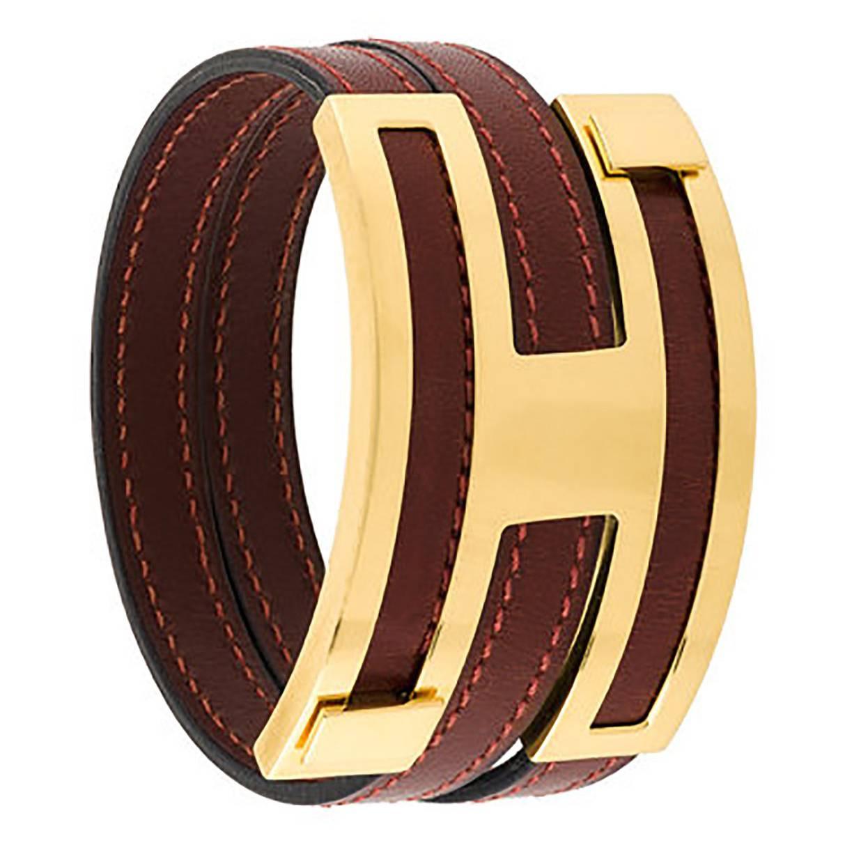 Hermes Leather H Bracelet 