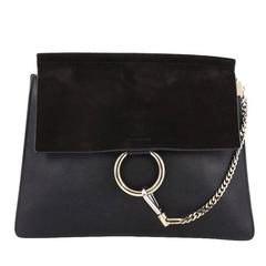 Chloe Faye Shoulder Bag Leather and Suede Medium