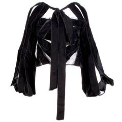 Tom Ford for YSL Rive Gauche Velvet Ribbon Corset Top, Fall 2002 RTW