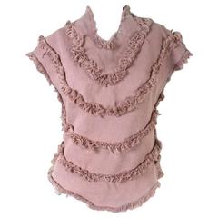 Alexander McQueen 1990's Fringed Denim Top 9